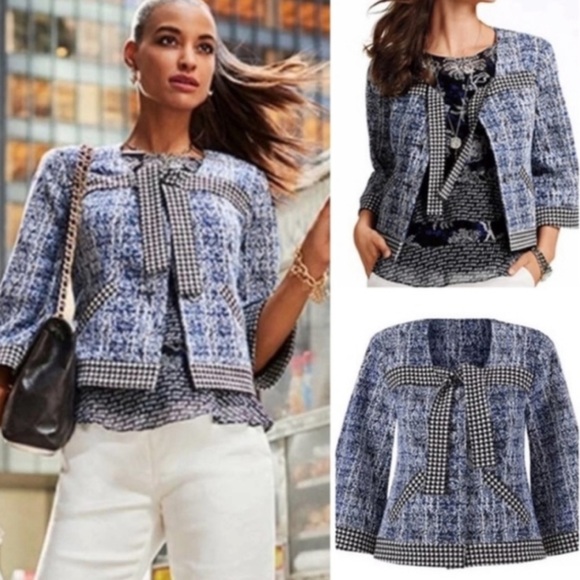 CAbi Jackets & Blazers - Cabi Reina Houndstooth Club Jacket Style 5294 size S